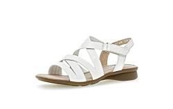 Gabor Damen Riemchensandalen, Frauen Sandalen,Moderate Mehrweite (G),strandschuhe,sandaletten,sommersandalen,bequem,flach,weiss,40 EU / 6.5 UK von Gabor