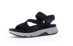 Gabor Damen Riemchensandalen, Frauen Sandalen,Wechselfußbett,Moderate Mehrweite (G),sommerschuhe,freizeitschuhe,schwarz,37.5 EU / 4.5 UK von Gabor