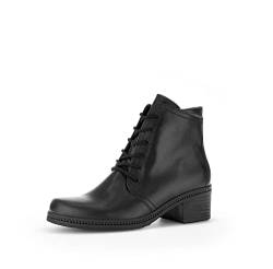 Gabor Damen Schnürstiefeletten, Frauen Schnürboots,Wechselfußbett,Best Fitting,gefüttert,stiefel,bootee,booties,schwarz,40 EU / 6.5 UK von Gabor