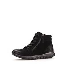 Gabor Damen Schnürstiefeletten, Frauen Schnürboots,Wechselfußbett,winterstiefeletten,warm,gefüttert,boots,schwarz (Mel.),37.5 EU / 4.5 UK von Gabor