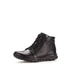 Gabor Damen Schnürstiefeletten, Frauen Stiefeletten,Wechselfußbett,schnürboots,winterstiefeletten,winterschuhe,schwarz (Mel.),38 EU / 5 UK von Gabor