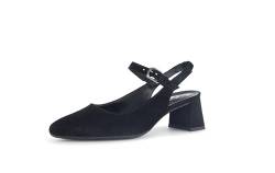 Gabor Damen Slingpumps, Frauen Absatzschuhe,Leichte Mehrweite (G),Slingback,Leder,knöchelriemchen,büro-Pumps,Office,schwarz,40.5 EU / 7 UK von Gabor