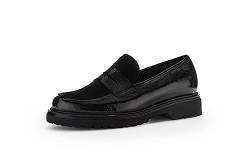 Gabor Damen Slipper, Frauen Halbschuhe,Wechselfußbett,Komfortable Mehrweite (H),Slip-ons,Schlupfschuhe,schluepfschuhe,schwarz,38 EU / 5 UK von Gabor