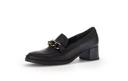 Gabor Damen Slipper, Frauen Slip On,Moderate Mehrweite (G),schluepfschuhe,College Schuhe,Businessschuhe,schwarz(Uni+dgold),39 EU / 6 UK von Gabor
