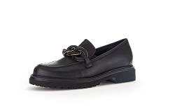 Gabor Damen Slipper, Frauen Slip On,Wechselfußbett,Komfortable Mehrweite (H),College Schuhe,Businessschuhe,schwarz(Uni+Blush),41 EU / 7.5 UK von Gabor