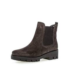 Gabor Damen Stiefeletten, Frauen Chelsea Boots,COMFORT-Mehrweite,Reißverschluss,OPTIFIT- Wechselfußbett, bootie,dark-grey (Micro),37.5 EU / 4.5 UK von Gabor