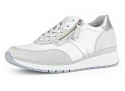 Keilsneaker GABOR "CAPRI" Gr. 38, weiß (weiß, silbefarben) Damen Schuhe Sneaker von Gabor