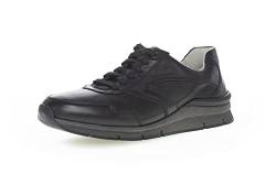 Pius Gabor Herren Sneaker Low,Halbschuhe,zertifiziertes Leder,Wechselfußbett,Superflex Sohle,Freizeitschuhe,Turnschuhe,Black,43 EU / 9 UK von Gabor