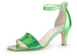 Sandalette GABOR Gr. 37, grün (grün metallic) Damen Schuhe Sandaletten Sommerschuh, Abendschuh, Trichterabsatz, mit verstellbarem Riemchen von Gabor