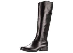 Stiefel GABOR Gr. 38, Varioschaft, schwarz Damen Schuhe Lederstiefel Reißverschlussstiefel, Blockabsatz, mit regulierbarem Varioschaft von Gabor