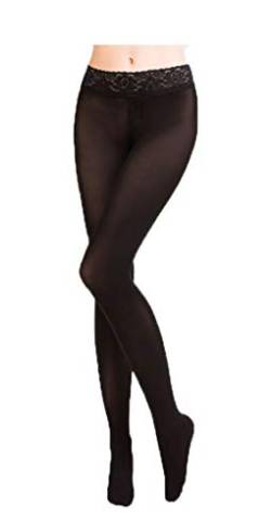 Gabriella Hipsters Exclusive Tights Low Waist Blickdicht Schwarz 3D Microfaser, schwarz, 38 von Gabriella