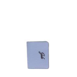 GABS Gmoney53 Geldbörse Made in Italy 100% Leder Reißverschluss Karten blau, blau, Taglia Unica von Gabs