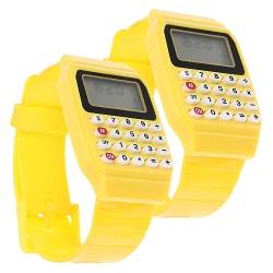 Gadpiparty 2St Herrenarmbanduhren Mann beobachten Kinderuhren für Mädchenuhr Junge Uhr taschenrechner Digitaluhr Rechenuhr für Kinder Berechnung Uhr tragbar Anschauen LCD Bildschirm Kleinkind von Gadpiparty