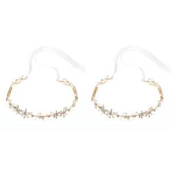 Gadpiparty 2st Brauthaar Brautperlenhaarranken Hochzeitskopfschmuck Für Die Braut Damen Stirnbänder Kopfschmuck Für Die Perlenhochzeit Hochzeit Braut Stirnband Mädchen Prinzessin Weiche Kette von Gadpiparty