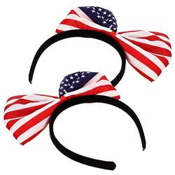 Gadpiparty 2st Stirnband Mit Amerikanischer Flagge Haarbänder Zum Veteranentag Us-haar-accessoires Unabhängigkeitstag Haarband Us-kopfbedeckung Kunststoff Krawatte Tag Der Unabhängigkeit von Gadpiparty