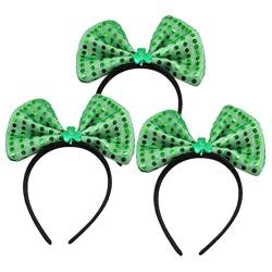 Gadpiparty 3st Haarschmuck Patricks Kleeblatt Stirnband Irischer Kobold-kopfschmuck Schleife Haarband Stirnband Mit Paillettenschleife Kleeblatt Haarband Koboldhut Bilden Stoff Kleidung von Gadpiparty