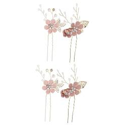 Gadpiparty 4 Stück Hochzeitshaarschmuck Für Bräute Französische Haarnadel Damen Stirnbänder Blumenhaar Haarnadelklammern Hochzeitsblume Accessoires Für Damen Fräulein Legierung Bobby Trend von Gadpiparty