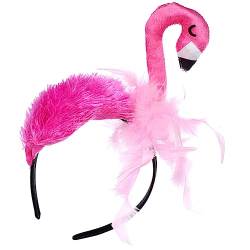 Gadpiparty Flamingo-stirnband Tropisches Party-stirnband Flamingo-kostüm Foto-requisite Sommerparty-stirnband Tropisches Haarband Strandparty-stirnband Halloween Kind Requisiten Samt von Gadpiparty