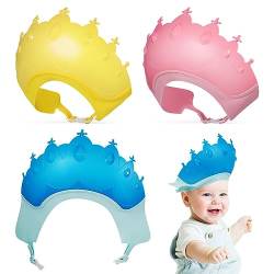 Gadpiparty Kronenförmige Baby-Duschhaube Verstellbarer Baby-Haarwaschschutz Visier Augen Und Ohren Haarwaschmütze Duschhaube Für Kleinkinder von Gadpiparty