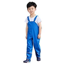 Gaga city Regenhose Kinder Regenlatzhose Regenoverall Buddelhose Jungen Outdoor Sport Hose wasserdichte Atmungsaktiv Matschhose Mädchen Blau/122/128 von Gaga city