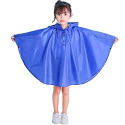 Regenanzug Kinder Regencape Regenmantel mit Regenponcho Aufbewahrungstasche Bequeme Verwendung Blau/S von Gaga city