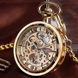 GagalU Taschenuhr, Vintage-Uhr, Halskette, Steampunk-Skelett, mechanischer Anhänger, Taschenuhr, Uhr-Anhänger, Handaufzug, für Männer und Frauen, Kette, Geschenk von GagalU