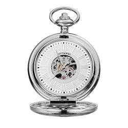 GagalU Taschenuhr, mechanisch, wasserdicht, Retro-Perspektive, untere Abdeckung, mechanische Taschenuhr, Herrenuhr, Geschenk zum Geburtstag, Vatertag von GagalU