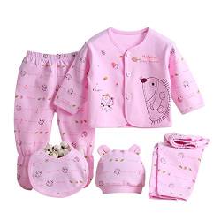 Gajaous 5 STÜCKE Neugeborene 0-3 M Jungen Mädchen Baby Baumwolle Kleidung Tops Hut Hosen Anzug Outfit Sets OneSize von Gajaous