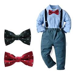 Gajaous Baby Jungen Taufanzug Gentleman Bekleidungssets Kleinkind Jungen Langarm Krawatte Hochzeit Anzug für Frühling Herbst von Gajaous