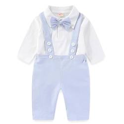 Gajaous Baby Jungen Taufanzug Gentleman Bekleidungssets Kleinkind Jungen Langarm Krawatte Hochzeit Anzug für Frühling Herbst von Gajaous