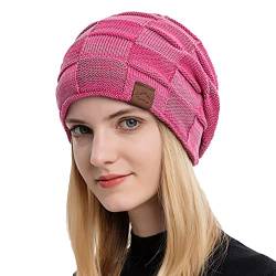 Gajaous Damen Beanie Mütze Warme gefütterte Feinstrick Herren Mütze Fleece Innenfutter Unisex Wintermütze von Gajaous