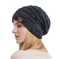 Gajaous Damen Beanie Mütze Warme gefütterte Feinstrick Herren Mütze Fleece Innenfutter Unisex Wintermütze von Gajaous