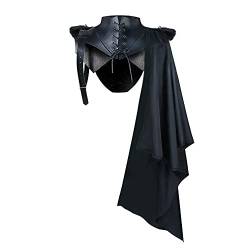 Gajaous Herren Mittelalter Umhang Vintage Ritter Krieger Schal Viking Cape Halloween Cosplay Schulter Cape von Gajaous