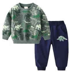 Gajaous Kleine Jungen Pullover Sweatshirt+Jogginghosen für Kleinkinder, Baby Jungen Kleidung Outfits lässiger Trainingsanzug 2PCS von Gajaous