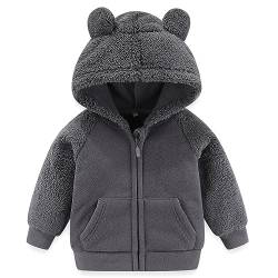 Gajaous Neugeborenes Baby Mädchen Jungen Fleece Kapuzenjacke Reißverschluss Bärenmantel Warme Winter Outwearorn von Gajaous