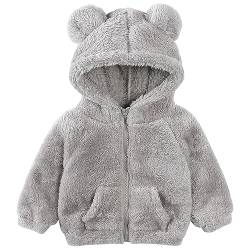 Gajaous Neugeborenes Baby Mädchen Jungen Fleece Kapuzenjacke Reißverschluss Bärenmantel Warme Winter Outwearorn von Gajaous