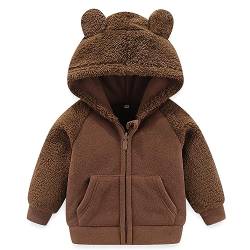 Gajaous Neugeborenes Baby Mädchen Jungen Fleece Kapuzenjacke Reißverschluss Bärenmantel Warme Winter Outwearorn von Gajaous