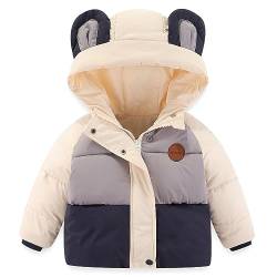 Gajaous Wintermantel für Kleinkinder,warme gepolsterte Kapuzenjacke,Oberbekleidung für Baby Jungen Mädchen Säuglinge Kleinkinder Kinder 1-6J von Gajaous