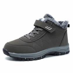 Gakricrey Ergonomische Winterstiefel Unisex Warme Gefüttert Wasserdicht Rutschfest Winterschuhe Schneestiefel Herren Damen Orthoboots Pro YF519-Grau EU 42 von Gakricrey