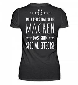 Mein Pferd hat Keine Macken das sind Special Effects Damen T Shirt Reiter Geschenk für Pferdeliebhaber von Galeriemode