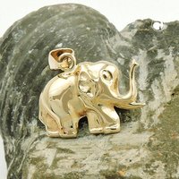 Anhänger 15x12mm Elefant glänzend 9Kt GOLD von Gallay
