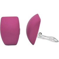 Gallay Paar Ohrclips Ohrring 27x17mm Trapez pink matt Kunststoff-Bouton (1-tlg) von Gallay