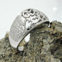 Ring, mit Zirkonias, Silber 925 von Gallay