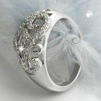 Ring, mit vielen Zirkonias, Silber 925 von Gallay