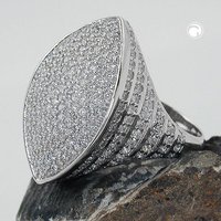 Ring mit vielen Zirkonias, Silber 925 von Gallay