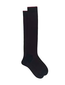 Gallo - Men's Long Blue Plated Cotton Socks von Gallo