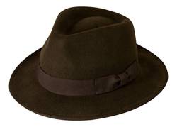 Gamble & Gunn 100% Wollfilz Fedora Braun Gr. Small, braun von Gamble & Gunn