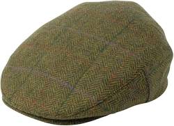 Gamble & Gunn - York British Tweed Green Flat Cap, grün, 54 von Gamble & Gunn