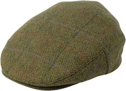 Gamble & Gunn - York British Tweed Green Flat Cap, grün, 58 von Gamble & Gunn