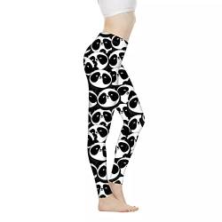 Gambo Yogahosen für Damen, Workout-Leggings, knöchellang, aktive Strumpfhose, panda, M von Gambo